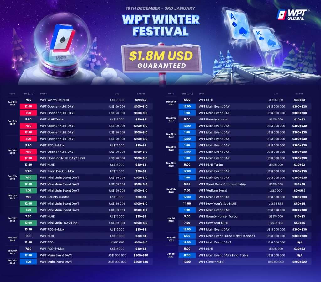 WPTG Winter Festival Schedule